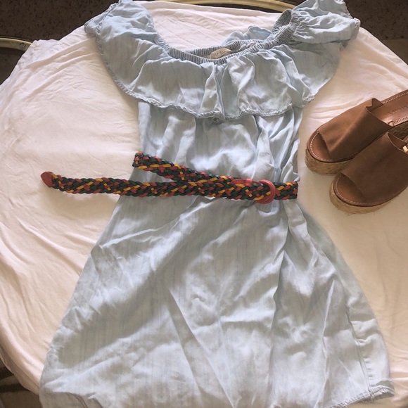 Vintage rainbow leather braided belt - Picture 3 of 5